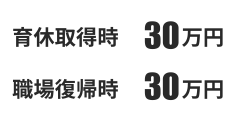 育休・復帰金額：30万円
